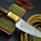 Custom Damascus Steel Kitchen Knife Full Tang Wood Handle 0