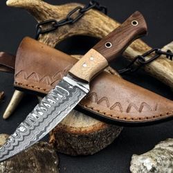 authentic handmade damascus chef knife for kitchen & outdoor use