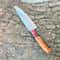 HandForged Damascus Kitchen Knife With Wooden Handle Sheath 1