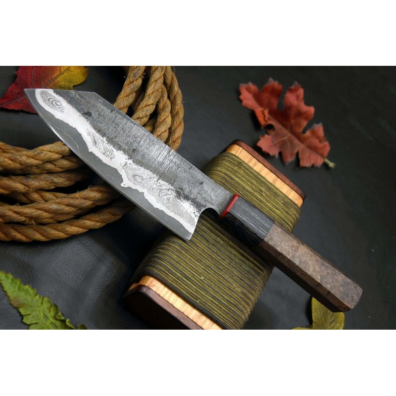 Damascus Steel Cooking Knife Handmade Chef Tool With Wood Grip 2