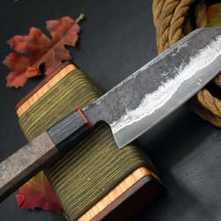 damascus steel cooking knife | handmade chef tool with wood grip