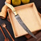 Custom Forged Damascus Steel Chef Fillet Kitchen Knife With Camel Bone Handle And Leather Sheath 1