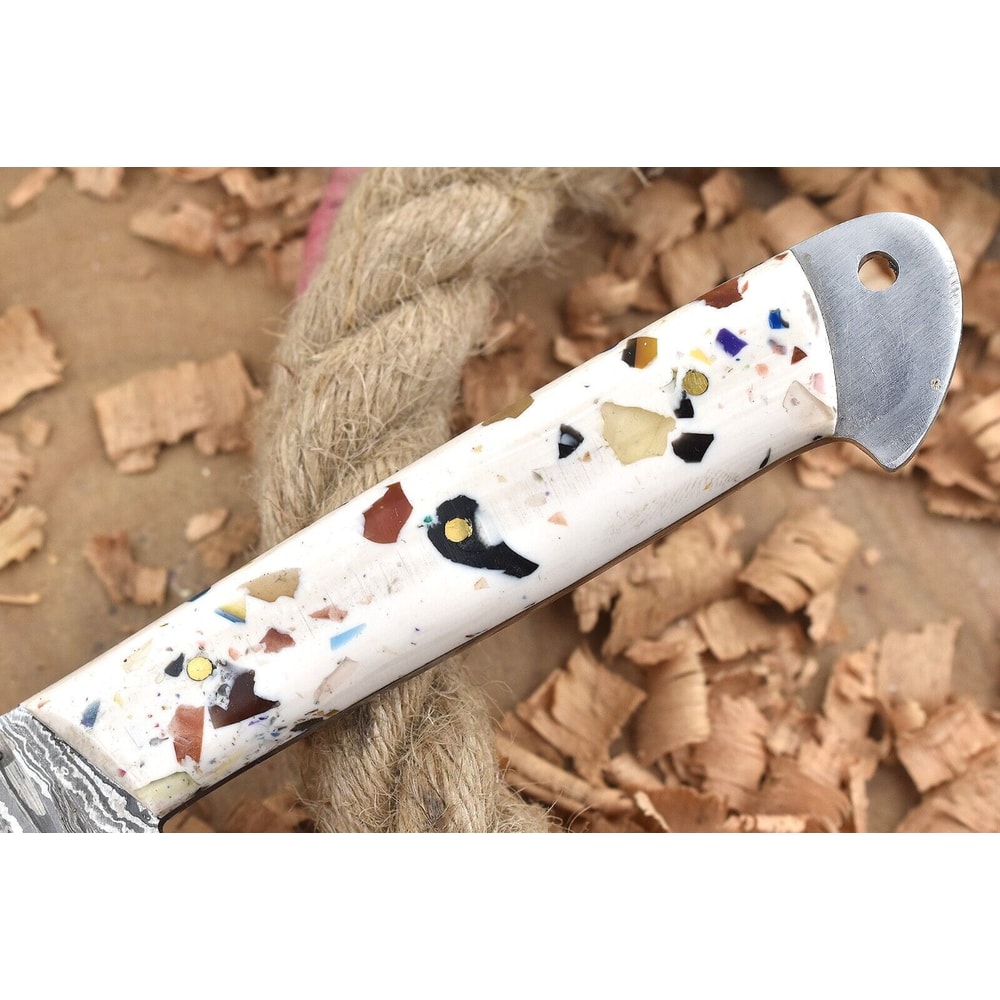 Handmade Damascus Steel Kitchen Chef Knife with Resin Handle