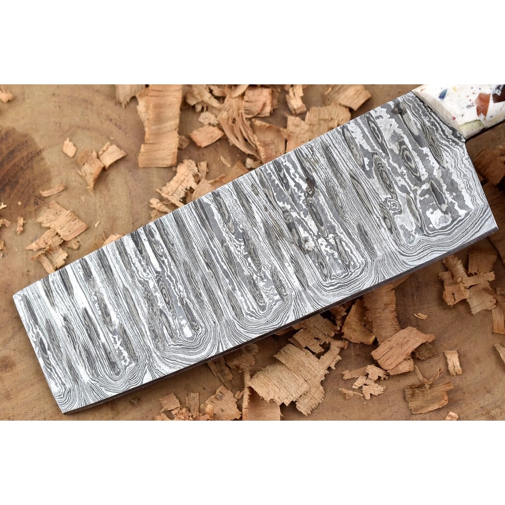 Handmade Damascus Steel Kitchen Chef Knife with Resin Handle