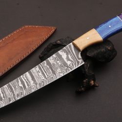 damascus steel professional chef knife – bone handle design
