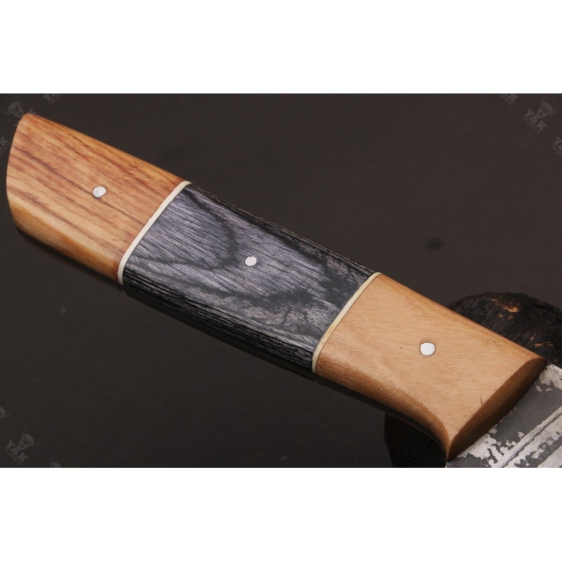Custom Handmade Damascus Steel Kitchen Knife With Bone Handle 0