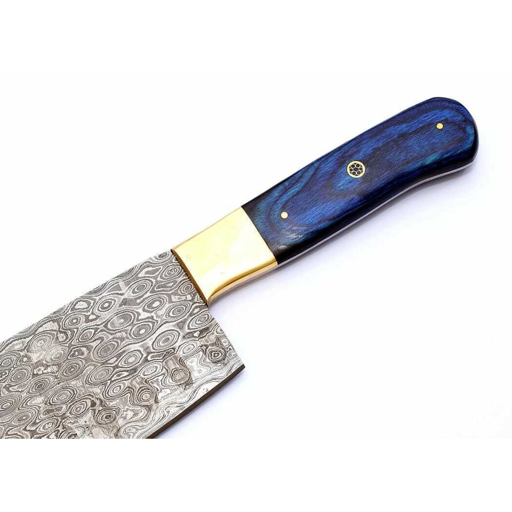 Luxury Damascus Steel Kitchen Knife Resin Handle Art Piece 1