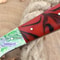 Handcrafted Damascus Blade Knife Vibrant Resin Handle Sheath 1