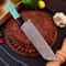 Custom Damascus Kitchen Knife Resin Handle Collector Design 1