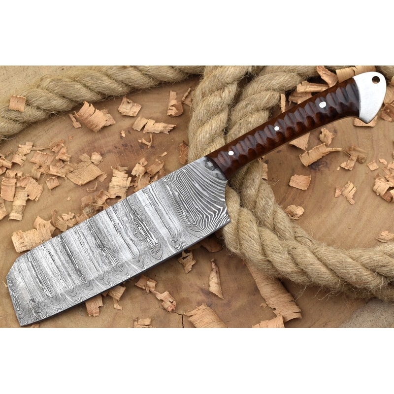 Handmade Resin Wood Chef Knife Gift Leather Sheath Included 3