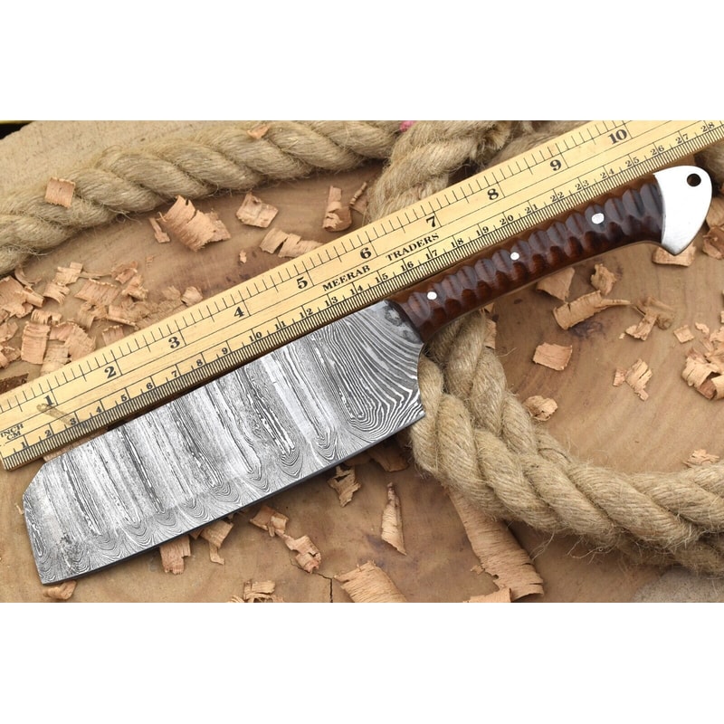 Handmade Resin Wood Chef Knife Gift Leather Sheath Included 0