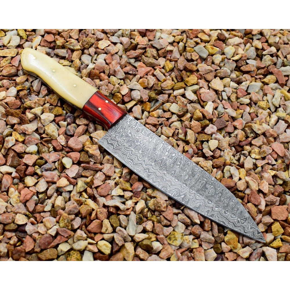 Custom Handmade Kitchen Knife Artistic Resin Wood Handle 2