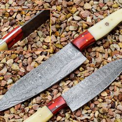 custom handmade kitchen knife | artistic resin wood handle