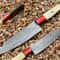 Custom Handmade Kitchen Knife Artistic Resin Wood Handle 0