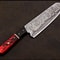 Custom Forged Damascus Steel Hunting Chef Knife With Leather Sheath 2