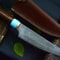 Custom Handmade Damascus Steel Chef Knife 13 Kitchen Knife With Walnut Olive Wood Handle 0