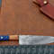 Custom Forged Damascus Chef Knife  12 Kitchen Knife With Leather Sheath 1