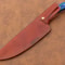 Custom Forged Damascus Chef Knife 12 Kitchen Knife With Leather Sheath 2