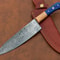 Custom Forged Damascus Chef Knife 12 Kitchen Knife With Leather Sheath 0
