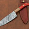 Professional Handmade Damascus Chef Knife Sharp Blade With Elegant Wooden Handle 0