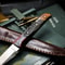 Handmade J2 Steel Chef Fillet Knife Kitchen Knife With Ram Horn Handle Cow Leather Sheath 2