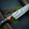 Custom Handmade Damascus Steel Chef Knife 11 Kitchen Knife With Resin Horn Handle 0