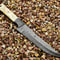 Premium Handmade Damascus Steel Hunting Knife 12 Full Tang Knife With Burnt Camel Bone Handle She 2