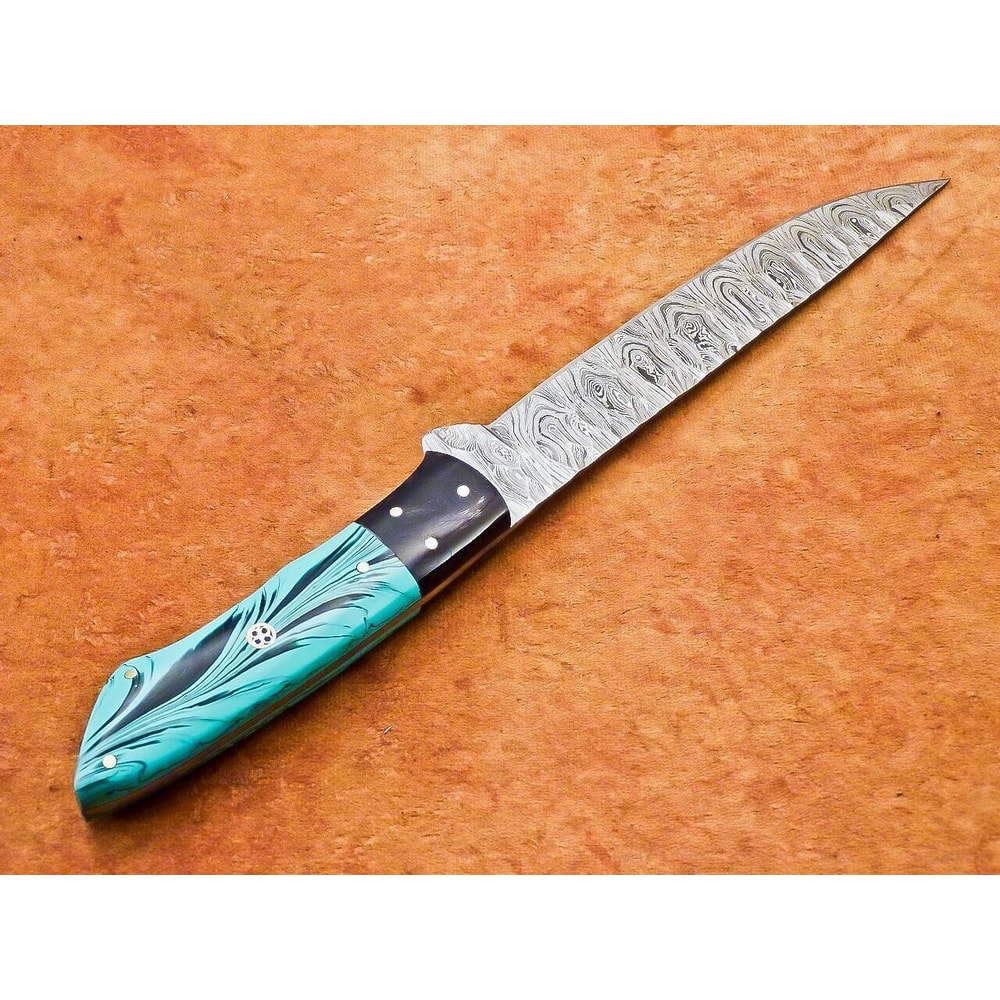 Custom Handmade Damascus Steel Chef Knife 13 Forged Kitchen Knife With Resin Handle 1
