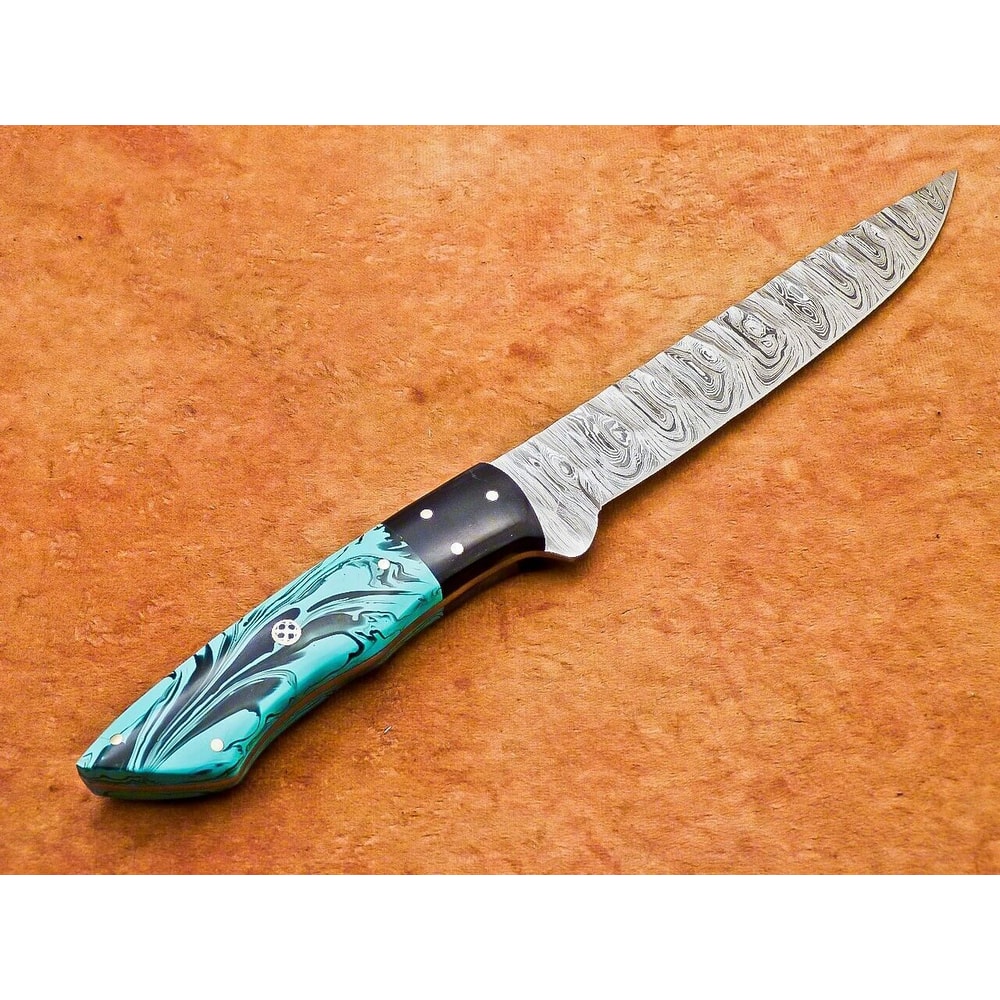 Custom Handmade Damascus Steel Chef Knife 13 Forged Kitchen Knife With Resin Handle 2