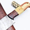 Custom Handmade Damascus Steel Kitchen Chef Knife With Wooden Handle Leather Sheath 1