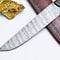 Custom Handmade Damascus Steel Kitchen Chef Knife With Wooden Handle Leather Sheath 2