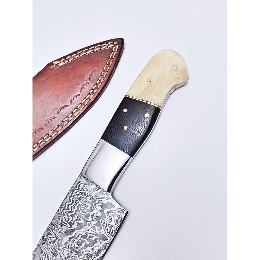 Premium Custom Damascus Steel Kitchen Knife Handmade Wooden Handle Chef Knife 1