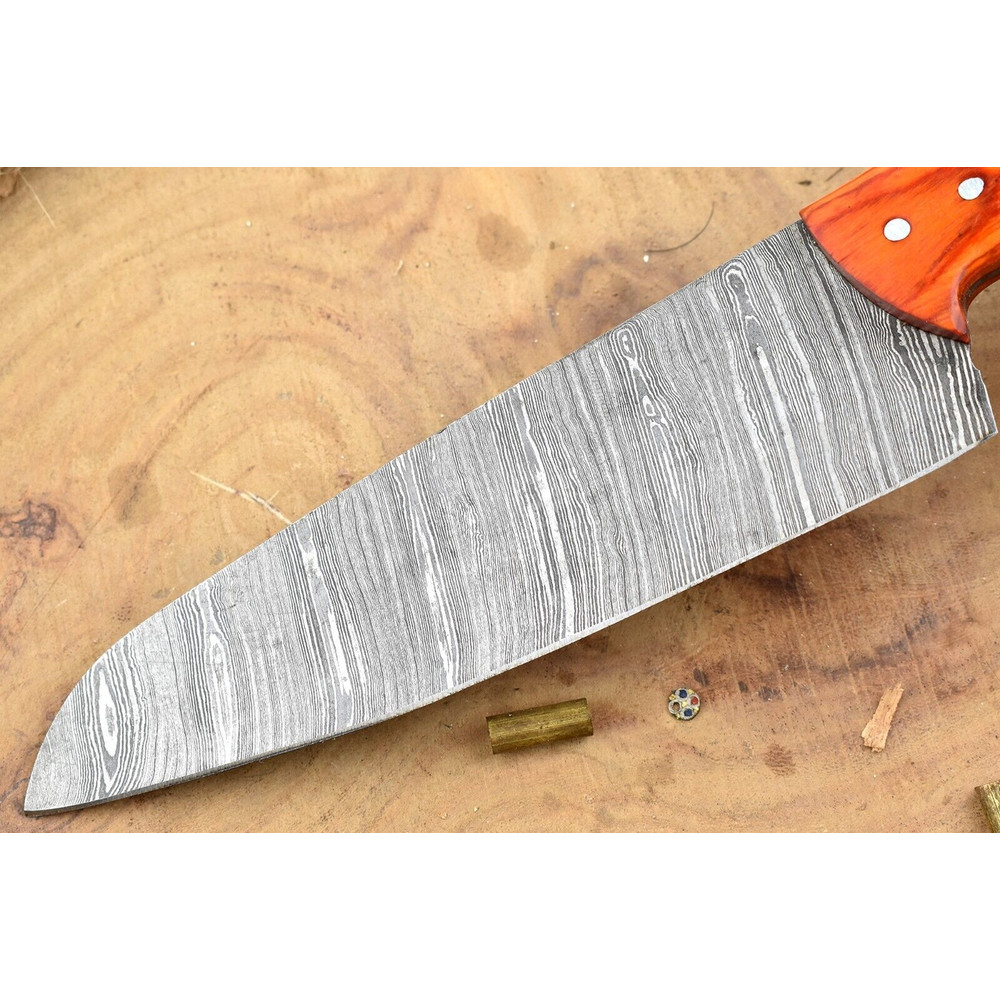 Hand Forged Damascus Kitchen Knife Resin Handle Professional Chef Knife 2