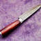 Hand Forged Damascus Steel Chef Knife With Wooden Handle  Leather Sheath 2