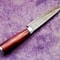 Hand Forged Damascus Steel Chef Knife With Wooden Handle Leather Sheath 2