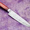 Hand Forged Damascus Steel Chef Knife With Wooden Handle  Leather Sheath 4