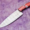 Handcrafted Damascus Steel Kitchen Knife Professional Chef Knife With Wood Handle 0