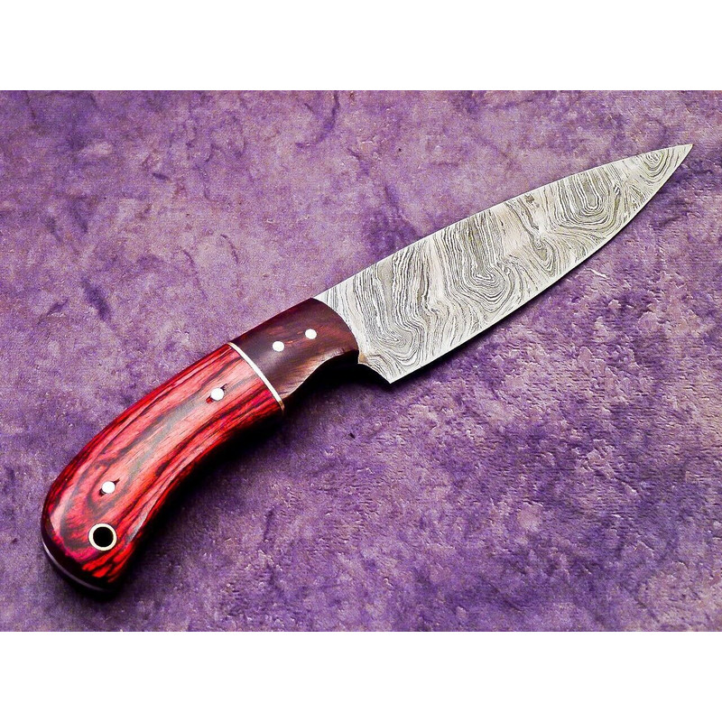 Exclusive Handmade Damascus Steel Knife  Walnut Wood Handle Chef Edition 2