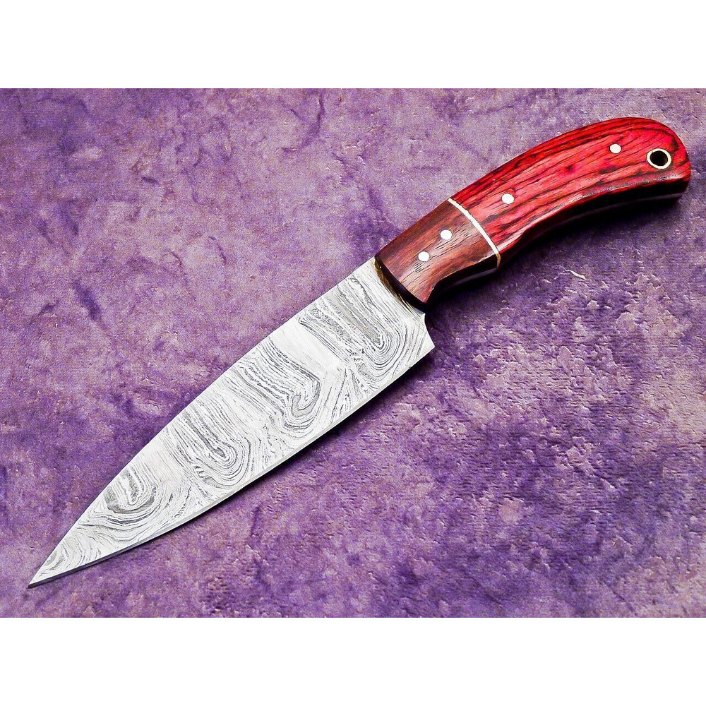 Exclusive Handmade Damascus Steel Knife  Walnut Wood Handle Chef Edition 0