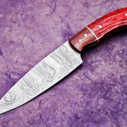 exclusive handmade damascus steel knife | walnut wood handle chef edition