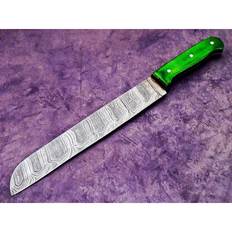 Signature Damascus Steel Chef Knife Handcrafted Wooden Handle Culinary Knife 2