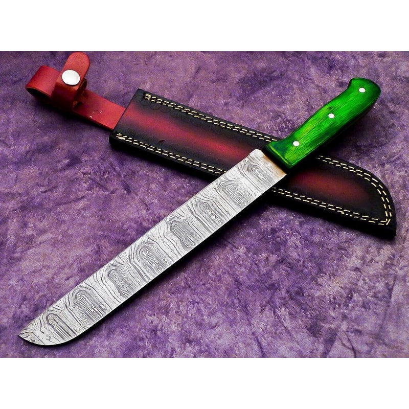 Signature Damascus Steel Chef Knife Handcrafted Wooden Handle Culinary Knife 3