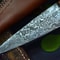 Artisan Forged Damascus Steel Chef Knife Elegant Wooden Handle Kitchen Blade 3