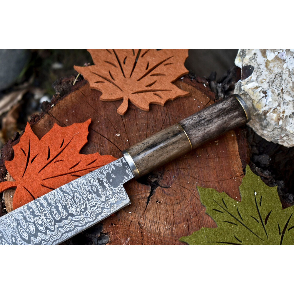 Handcrafted Damascus Steel Knife  Wooden Handle Chef Tool 2