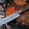 Handcrafted Damascus Steel Knife  Wooden Handle Chef Tool 0