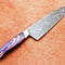 Authentic Damascus Kitchen Knife Handcrafted Wooden Handle Perfection 1