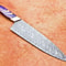 Authentic Damascus Kitchen Knife Handcrafted Wooden Handle Perfection 2