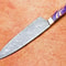 Authentic Damascus Kitchen Knife Handcrafted Wooden Handle Perfection 3