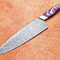 Authentic Damascus Kitchen Knife Handcrafted Wooden Handle Perfection 0