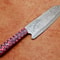 Custom Crafted Damascus Steel Knife Wooden Handle Kitchen Masterpiece 1